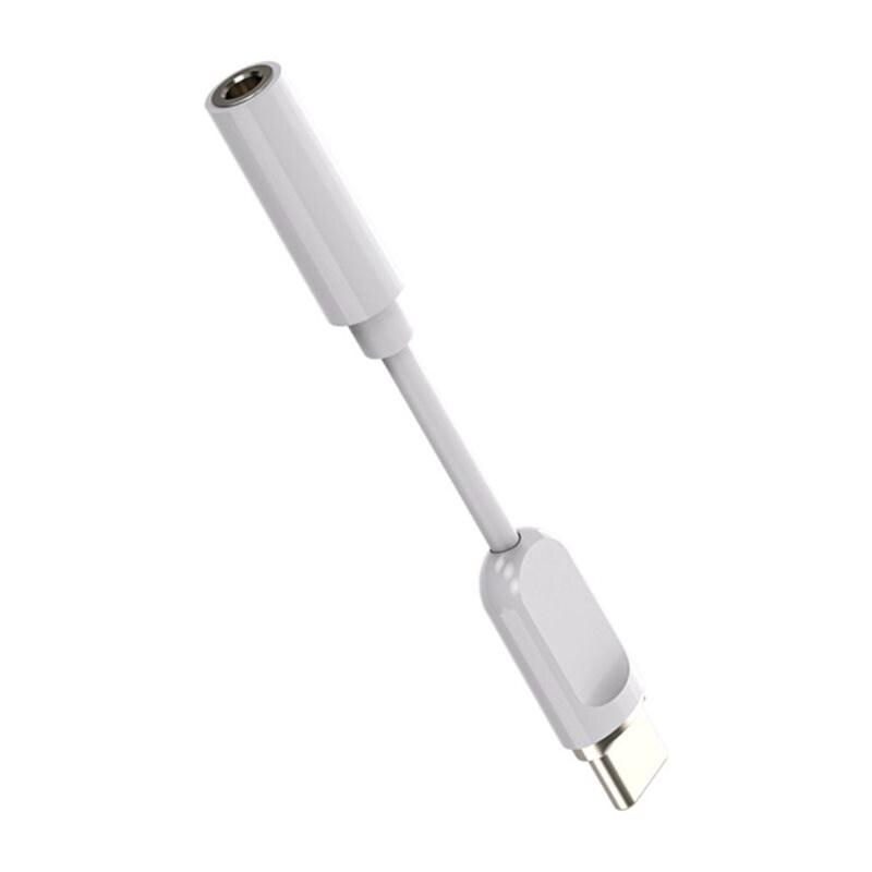 Hodetelefonadapter DAC USB-C til 3,5 mm hvit