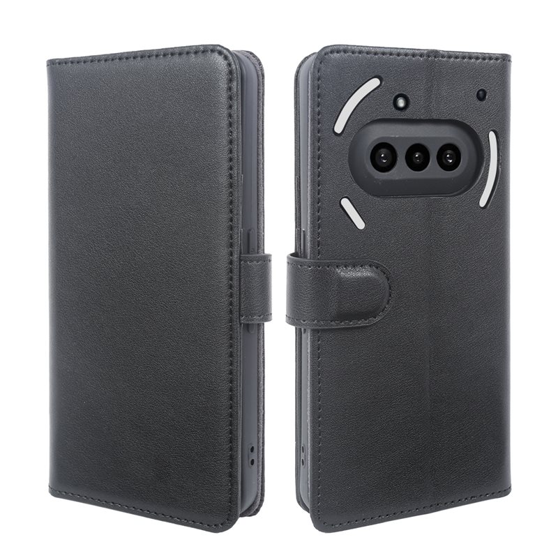 Nothing Phone 3a Lommeboketui i ekte skinn, Svart