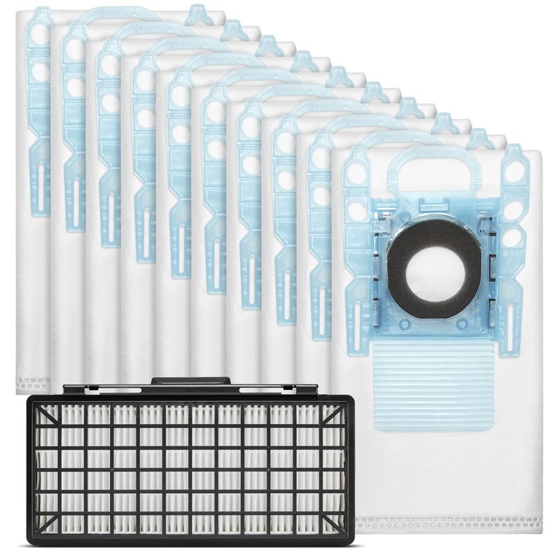 Rengjøringspakke: Støvsugerposer 10 stk + HEPA-filter Bosch Serie 8