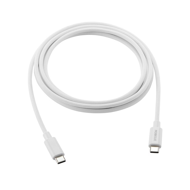 Mobique Premium Ladekabel USB-C til USB-C 2m, Hvit