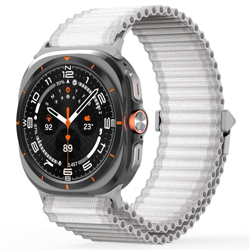 Dux Ducis Samsung Galaxy Watch Ultra 47mm Active nylonreim, Hvit