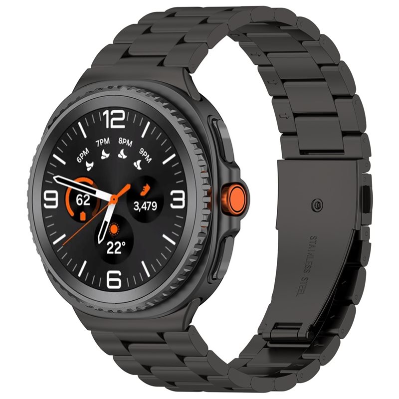 Samsung Galaxy Watch Ultra (2025) Elegant lenkereim i metall, Svart