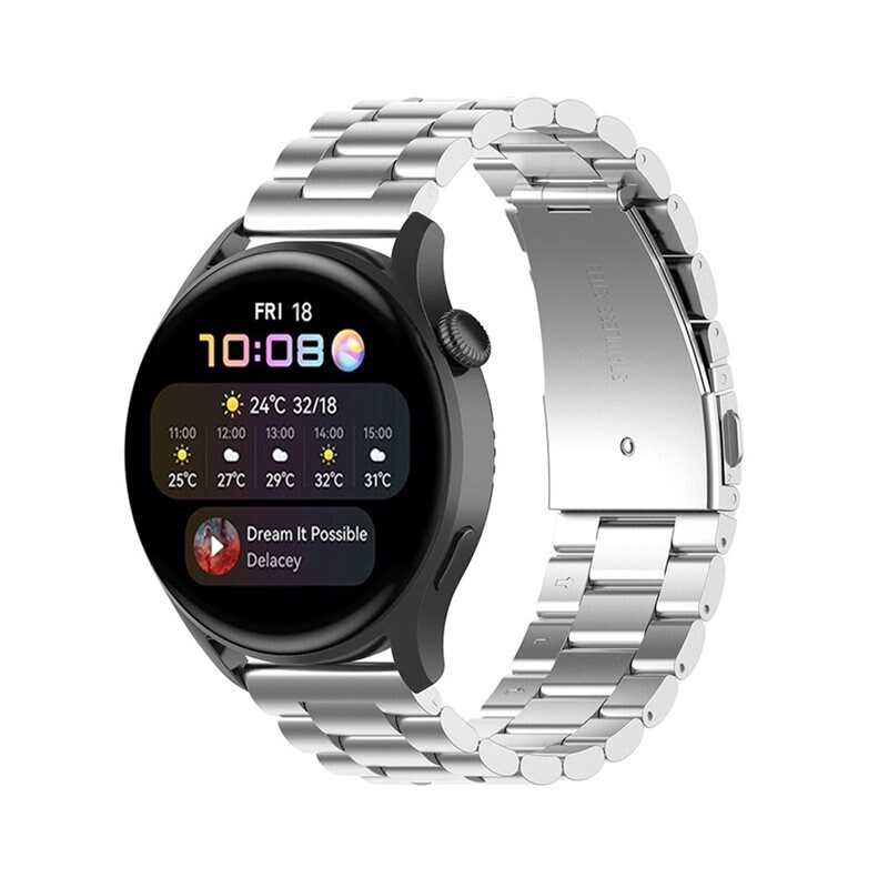 Huawei Watch GT 3 46mm/Watch GT Runner Elegant lenkereim i metall, Sølv