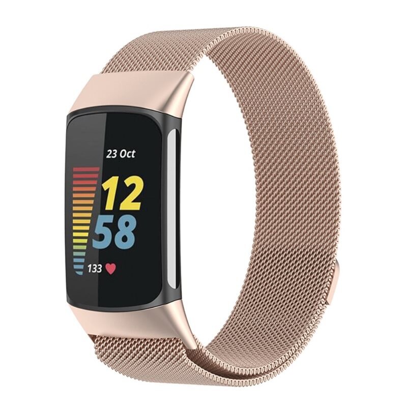 Fitbit Charge 5 Reim Milanese Loop, Champagnegull