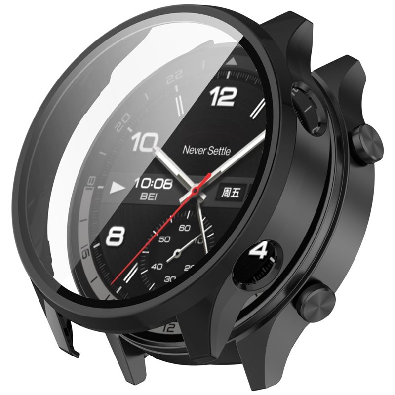 OnePlus Watch 2R Heldekkende deksel med skjermbeskytter, Svart