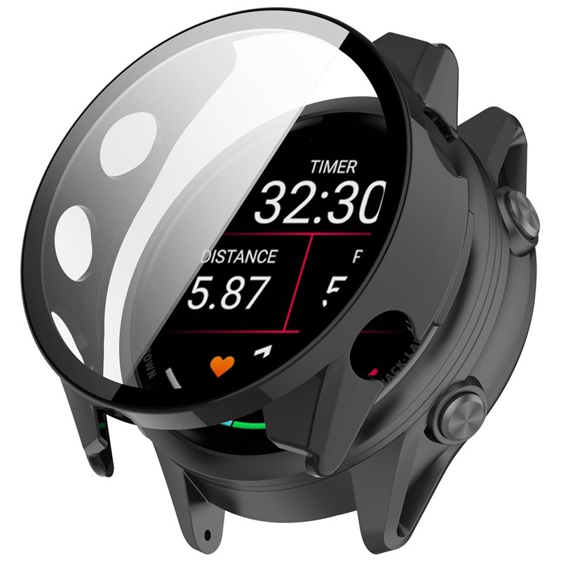 Garmin Forerunner 970 Heldekkende deksel med skjermbeskytter, Svart