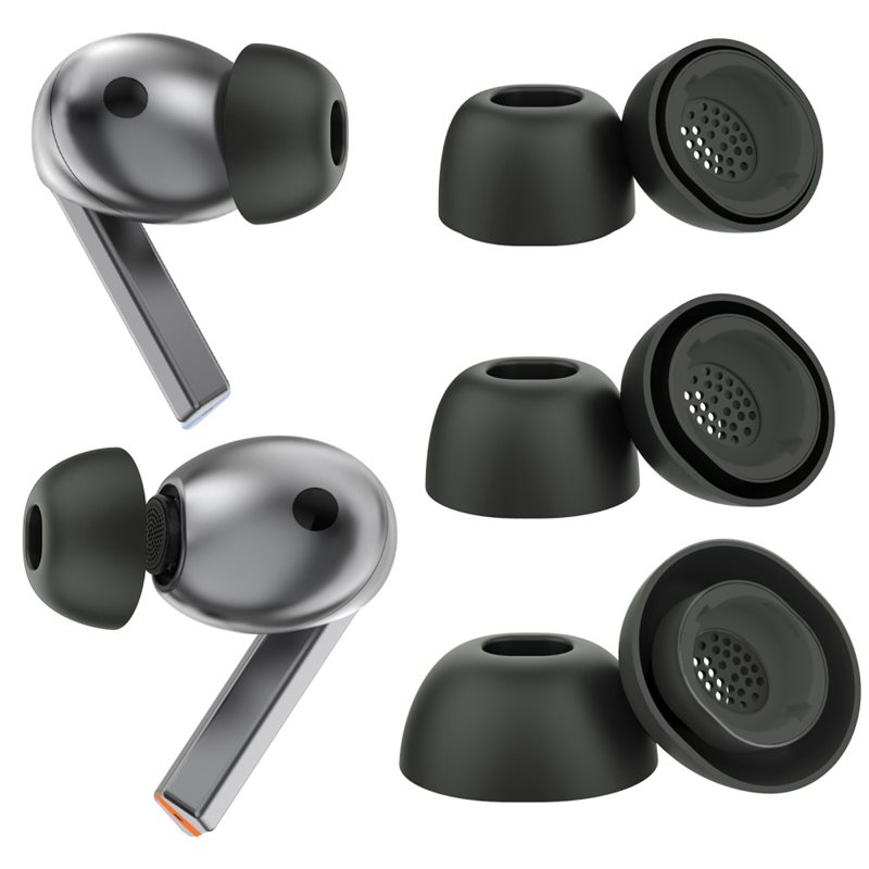 Ahastyle Samsung Galaxy Buds 3 Pro 3-pack Silikon Ear Tips, Svart