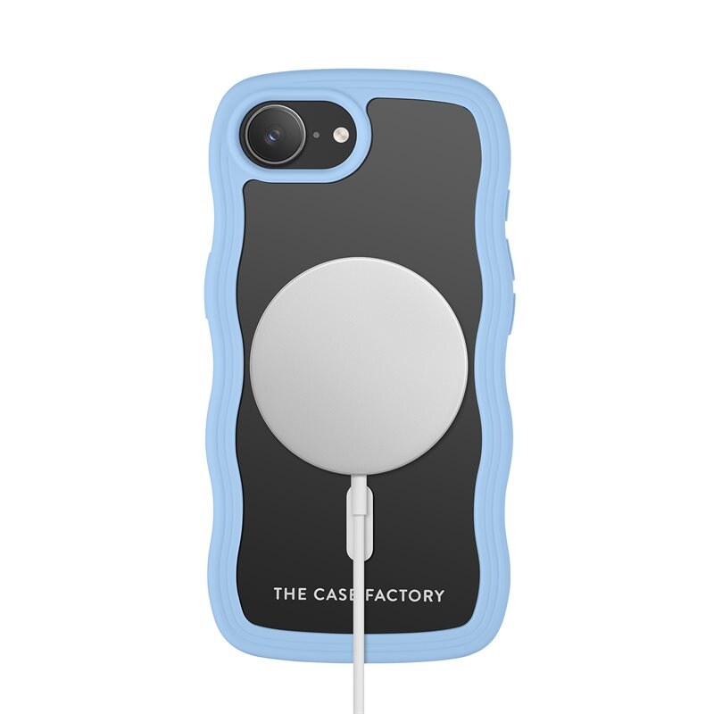 The Case Factory iPhone 16e The Wave Magnetic Case, Blå