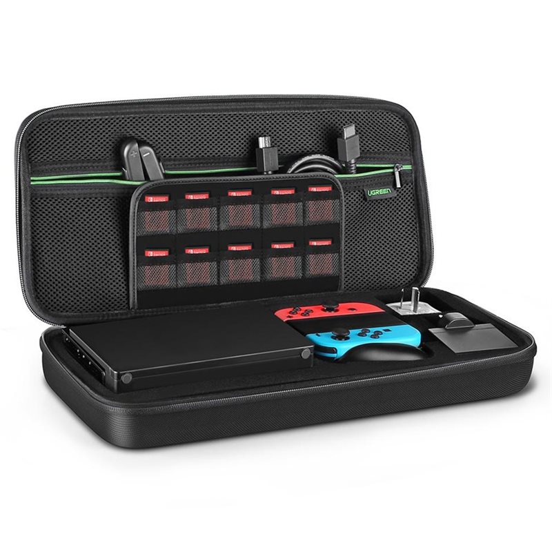 Ugreen Nintendo Switch OLED Romslig Oppbevaringsveske med Håndtak, Svart