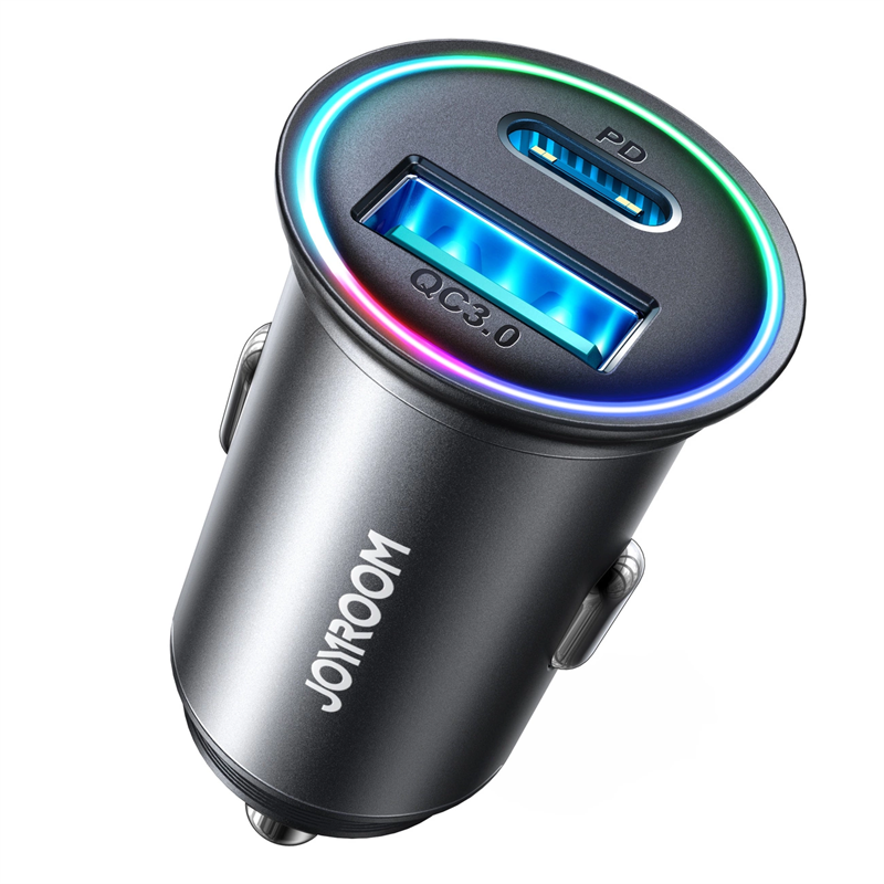 Joyroom Mini Billader med USB-C + USB-A Port 60W, Svart