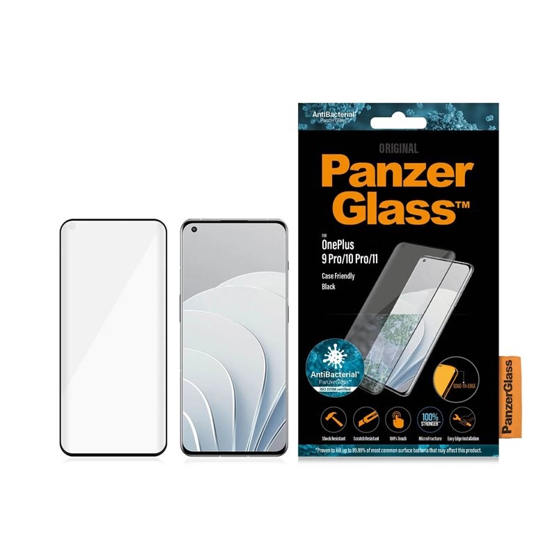 PanzerGlass OnePlus 10 Pro/OnePlus 11/OnePlus 9 Pro Skjermbeskytter i ripebestandig herdet glass - Ultra Wide Fit
