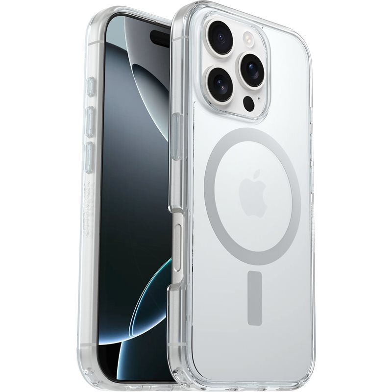 Otterbox iPhone 16 Pro Støtsikkert MagSafe-deksel Symmetry Plus, Gjennomsiktig