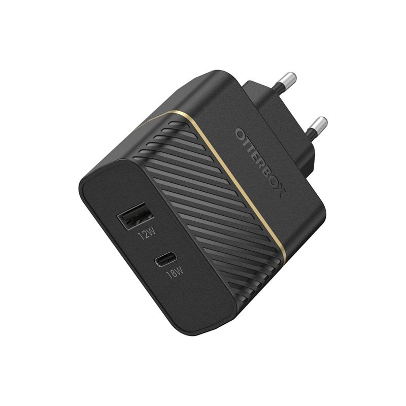 Otterbox Vegglader Premium USB-C + USB-A PD 30W, Black Shimmer