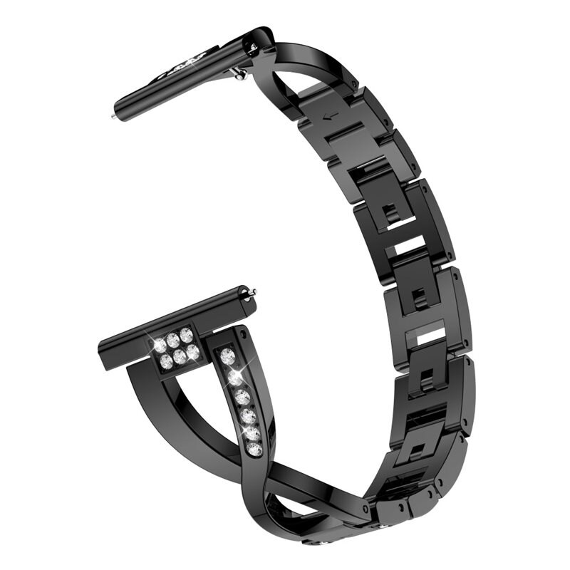 Garmin Vivoactive 6 Smalt lenkearmbånd med glitrende steiner, Svart