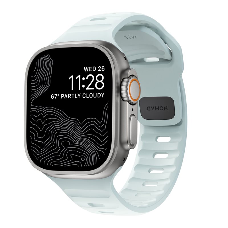 Nomad Apple Watch Series 1-3 42mm Reim - Sport Band Icy Blue Glow - Limited edition