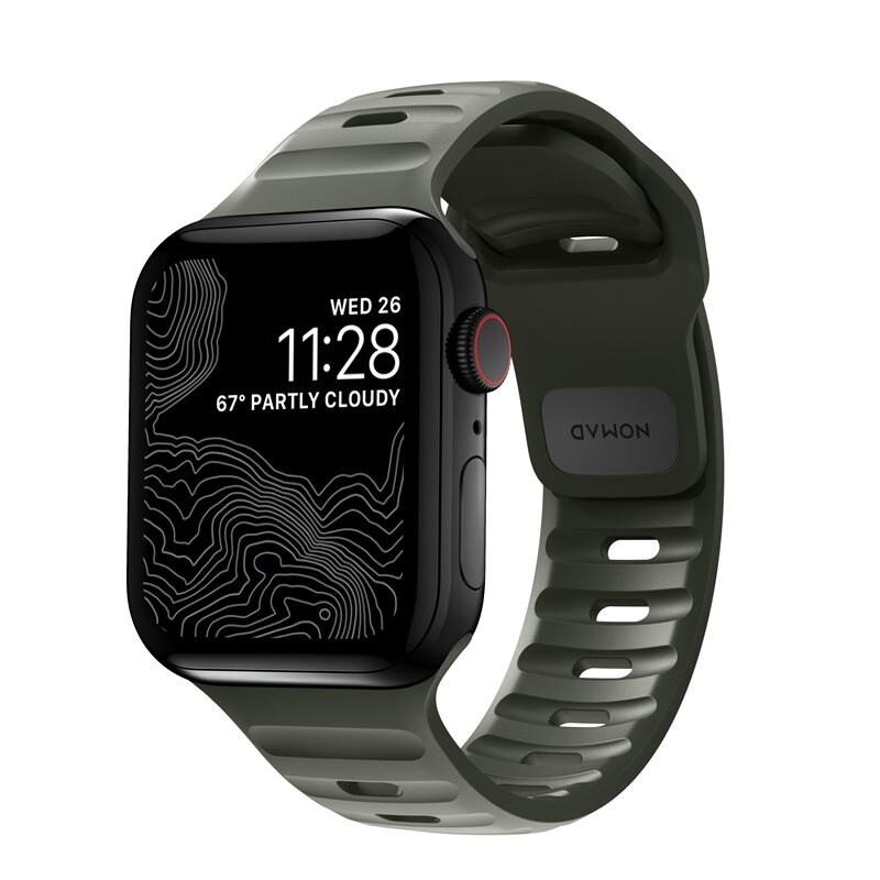 Nomad Apple Watch Series 1-3 42mm Reim - Sport Band Ash Green
