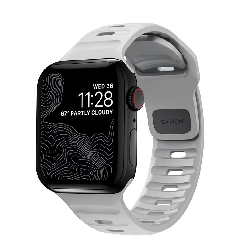 Nomad Apple Watch Series 1-3 42mm Reim - Sport Band Lunar Gray