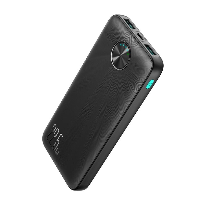 NEXTBATT Trippel utgang Powerbank 10000 mAh 22.5W - LED, Svart