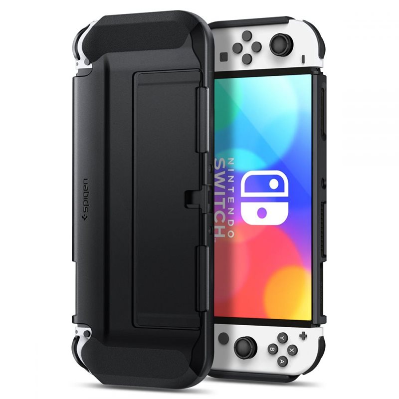 Spigen Nintendo Switch OLED Thin Fit-deksel, Svart