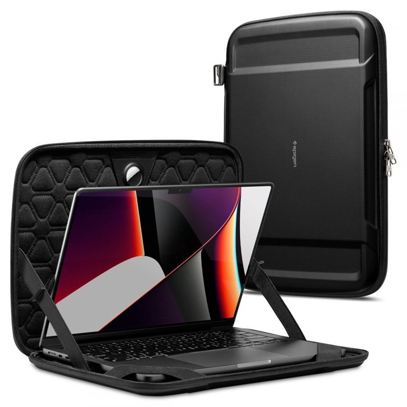 Spigen 14-16" Laptopveske Rugged Armor Pro, Svart
