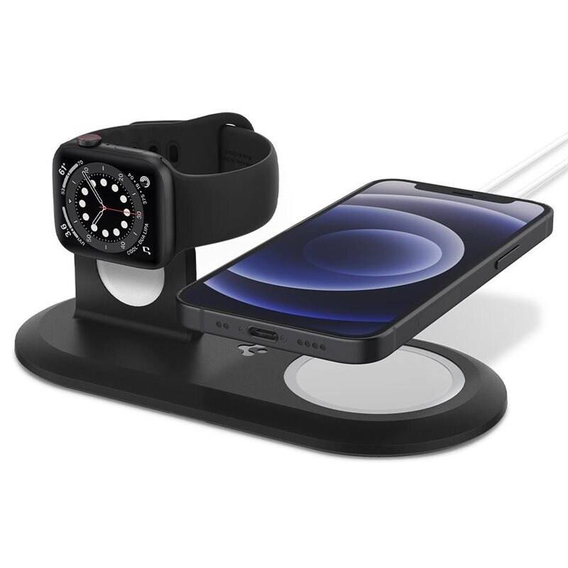Spigen MagFit Charge Stand Duo, Svart