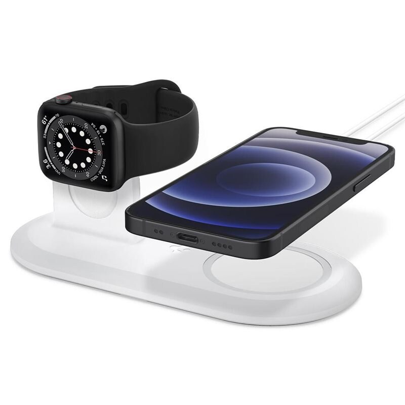 Spigen MagFit Charge Stand Duo, Hvit