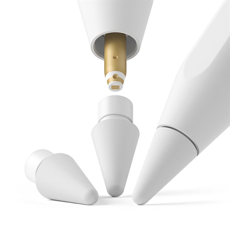 Ringke Apple Pencil Spiss Tip 2B (3-pakning), Hvit