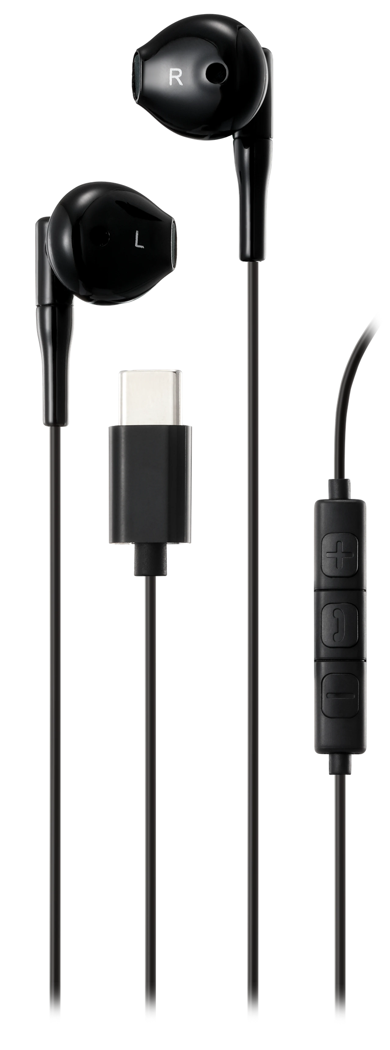 Streetz Ørepropper Semi-in-ear USB-C, svart