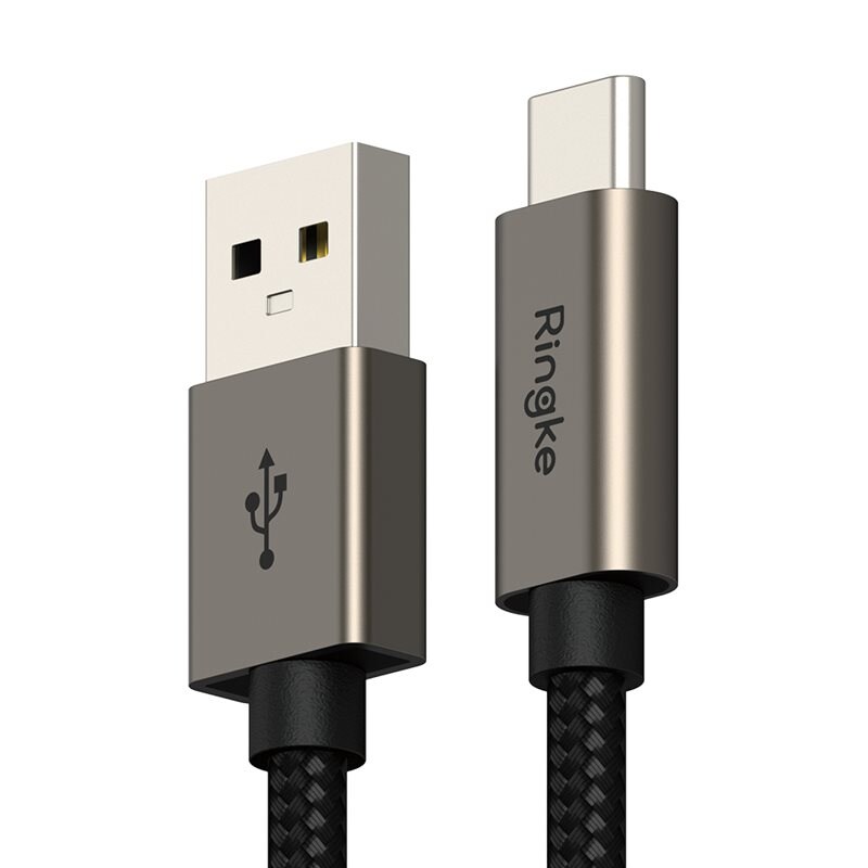 Ringke Hurtiglade-kabel USB-A til USB-C 1m, Svart