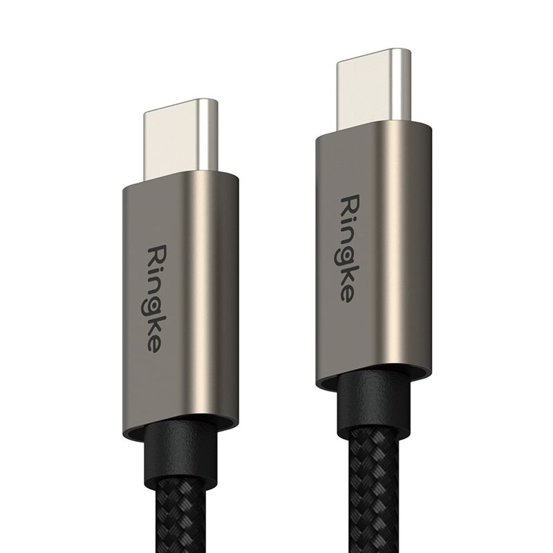 Ringke Hurtiglade-kabel USB-C til USB-C 0,5m, Svart
