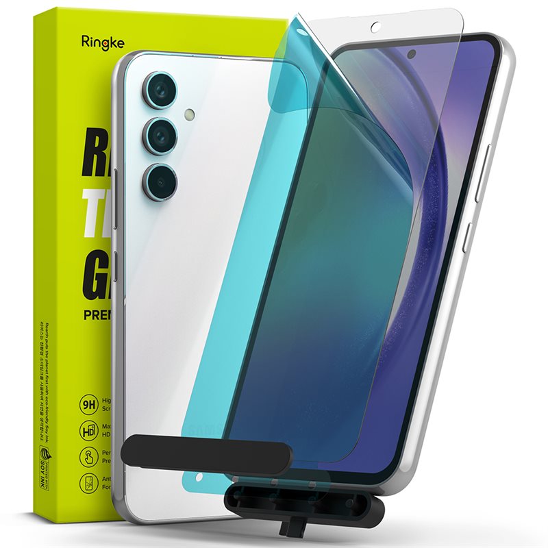 Ringke Samsung Galaxy A54 Skjermbeskytter i glass med monteringsverktøy (2-pack)