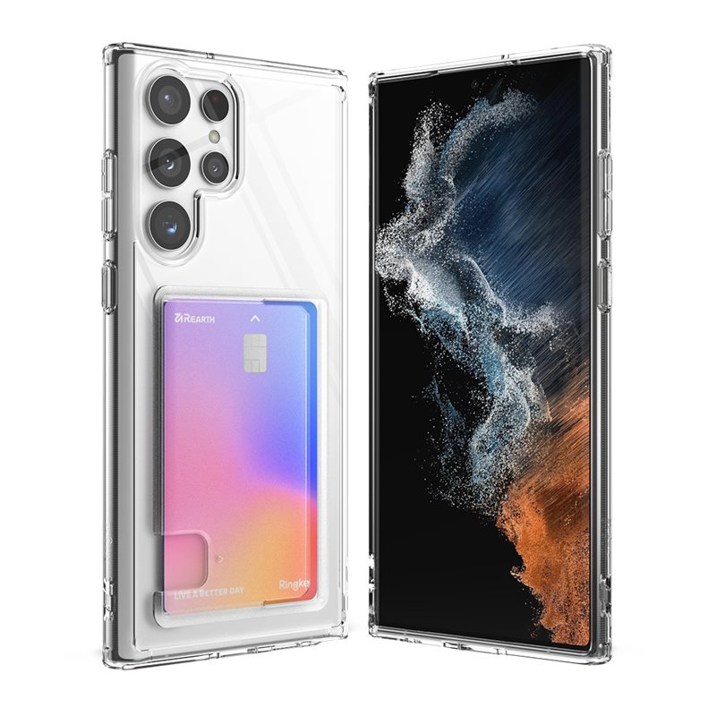 Ringke Samsung Galaxy S22 Ultra Fusion Deksel med kortlomme, Gjennomsiktig