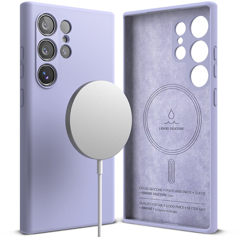 Ringke Samsung Galaxy S24 Ultra MagSafe silikondeksel, Lavender