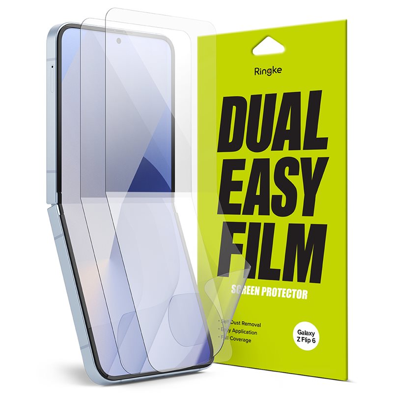 Ringke Samsung Galaxy Z Flip 6 Skjermbeskytter beskyttelsesfilm - Dual Easy (2-pack)