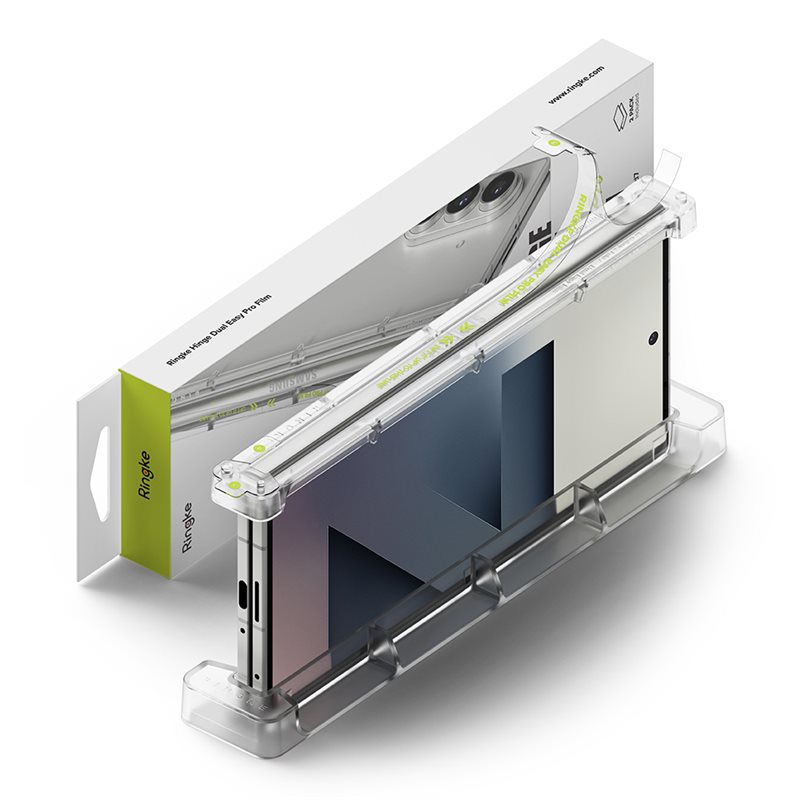 Ringke Samsung Galaxy Z Fold 7 Hinge beskyttelsesfilm med monteringsramme – Dual Easy (2-pack)