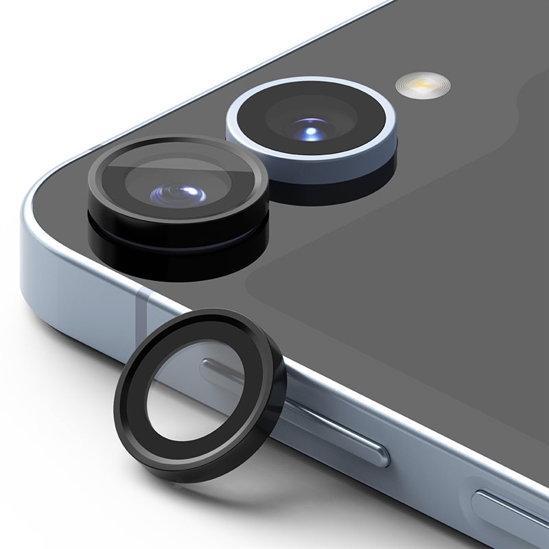 Ringke Samsung Galaxy Z Flip 7 FE 2-pack Linsskydd med aluminiumsramme, Svart