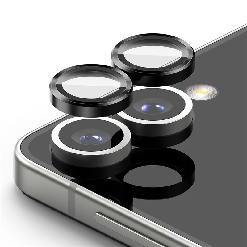 Ringke Samsung Galaxy Z Flip 7 2-pack Linsskydd med aluminiumsramme, Svart