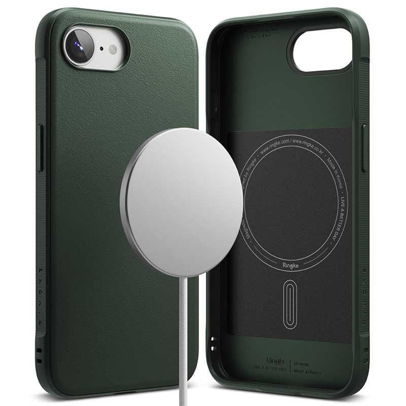 Ringke iPhone 16e Onyx MagSafe Deksel, Dark Green