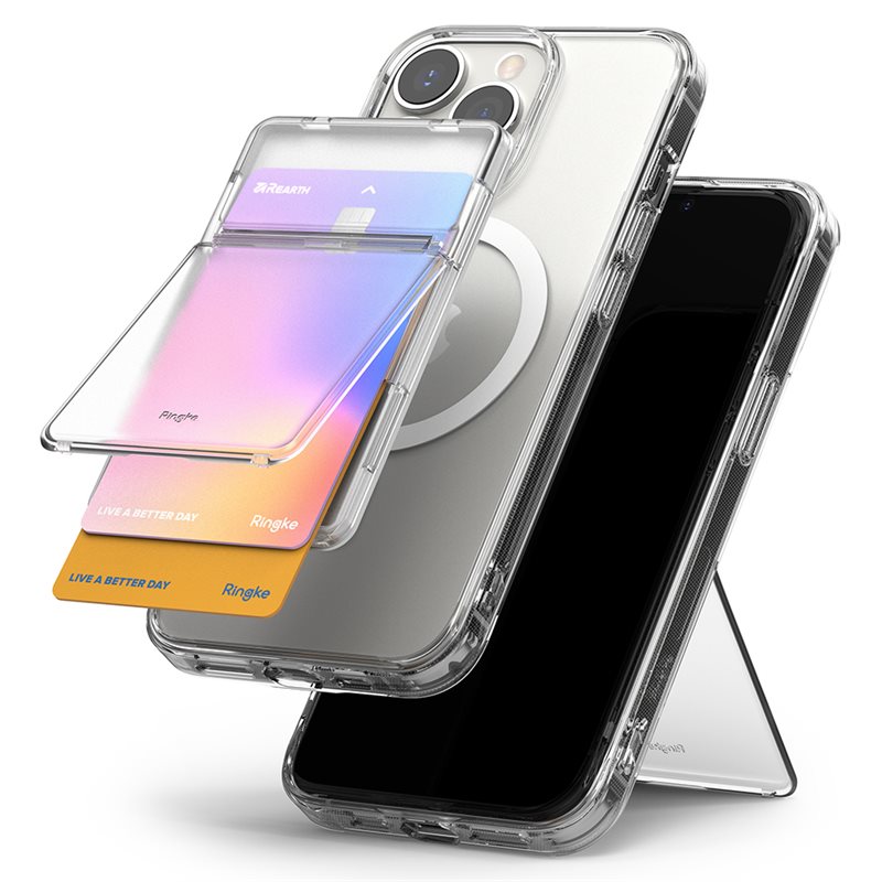 Ringke MagSafe Magnetic Stand Card Slot Holder, Clear Mist