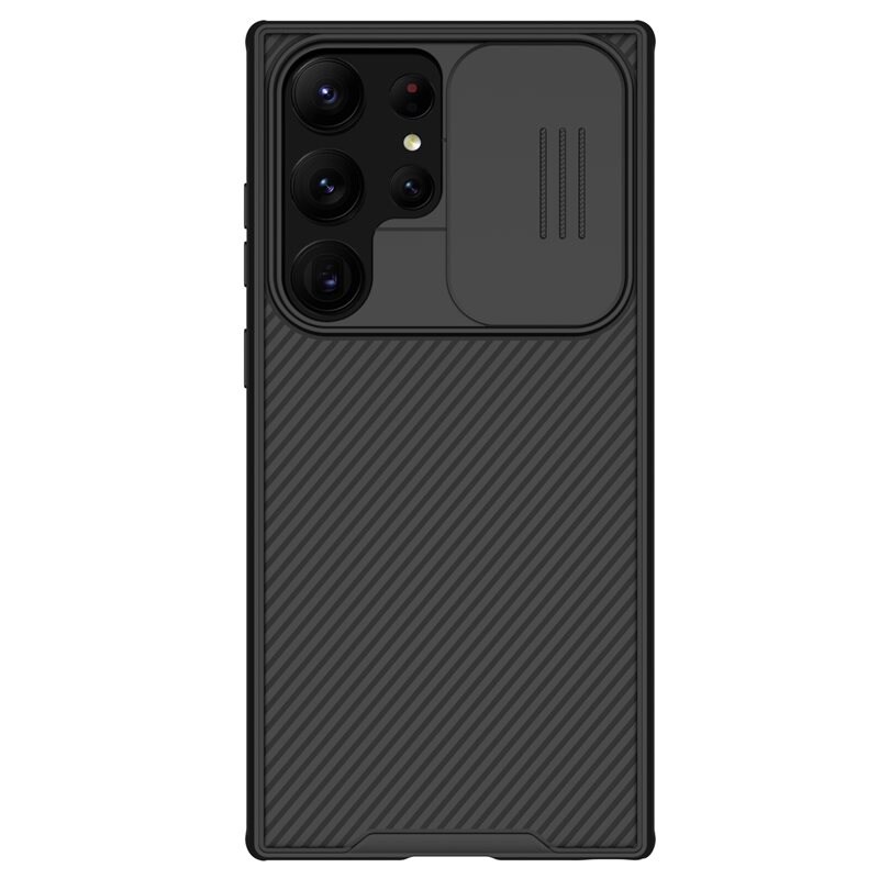 Nillkin Samsung Galaxy S23 Ultra Deksel med kameralinsebeskyttelse - CamShield, Svart
