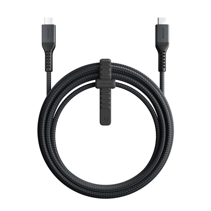 Nomad Ladekabel Kevlar USB-C -USB-C 3m, Svart