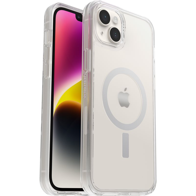Otterbox iPhone 14 Støtsikkert MagSafe-deksel Symmetry Plus, Gjennomsiktig