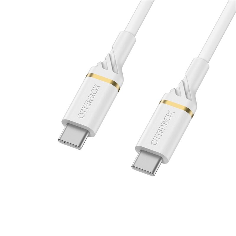 Otterbox USB-C til USB-C Fast Charge-kabel 1m, Hvit