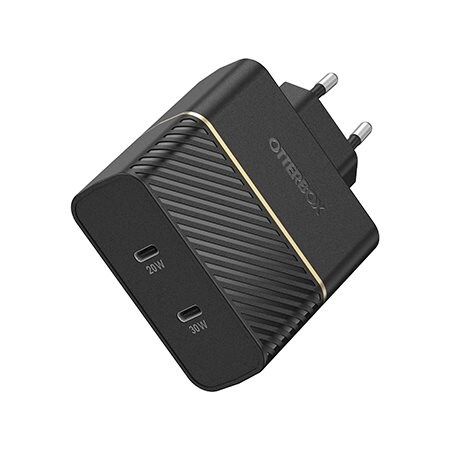 Otterbox Vegglader 2x USB-C PD 50W, Black Shimmer