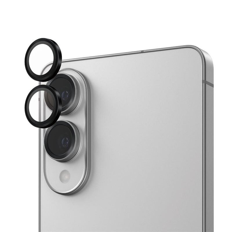 PanzerGlass Samsung Galaxy S25 Edge Hoops linsebeskyttelse med aluminiumsramme, Svart