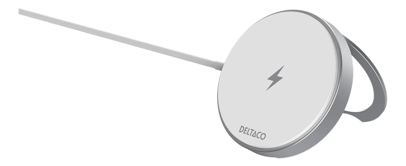 Deltaco Qi2 Trådløs lader 15W, Hvit