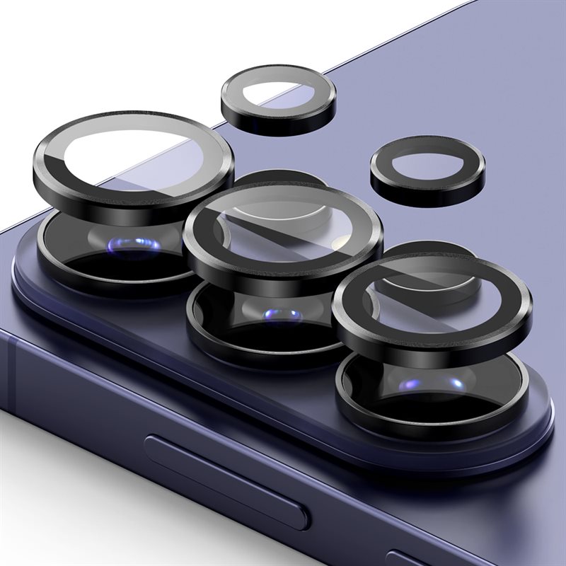 Ringke Samsung Galaxy S26 Ultra 2-pack Linsskydd med aluminiumsramme, Svart