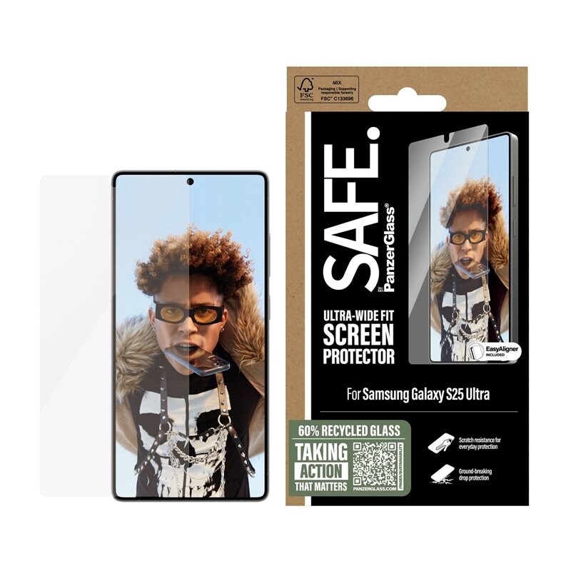 SAFE. by PanzerGlass Samsung Galaxy A56 Skjermbeskytter i glass med installasjonsramme - Ultra Wide Fit