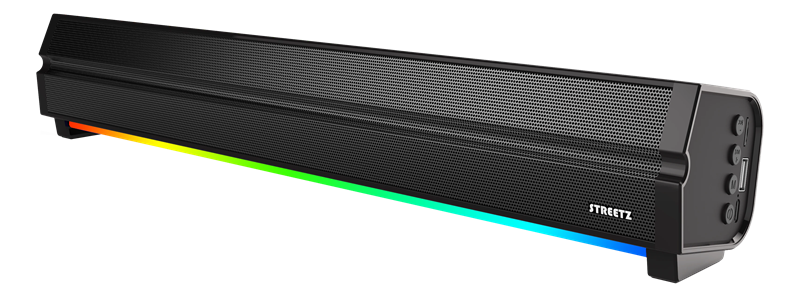 Streetz Bluetooth-høyttaler med RGB-belysning, Svart
