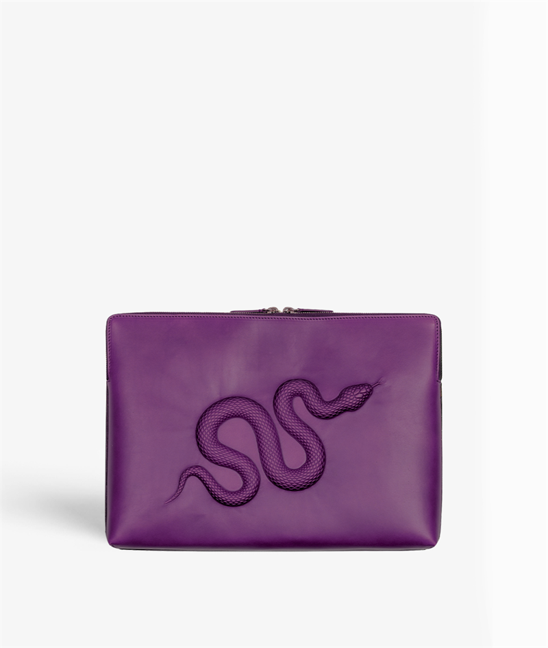 The Case Factory Laptopveske 15" Snake Vegetable Lilla